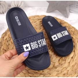 Papuci sport pentru copii Big Star GG374802 albastru marin 1