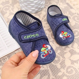 Papuci Nazo de casa baieti bleumarin albastru 1