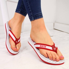 Șlapi roșii de plajă pentru femei Red Big Star DD274A249 roșu 1