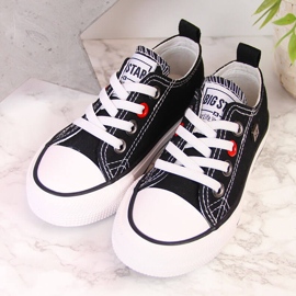 Tenisi copii negri josi Big Star HH374090 alb negru 2