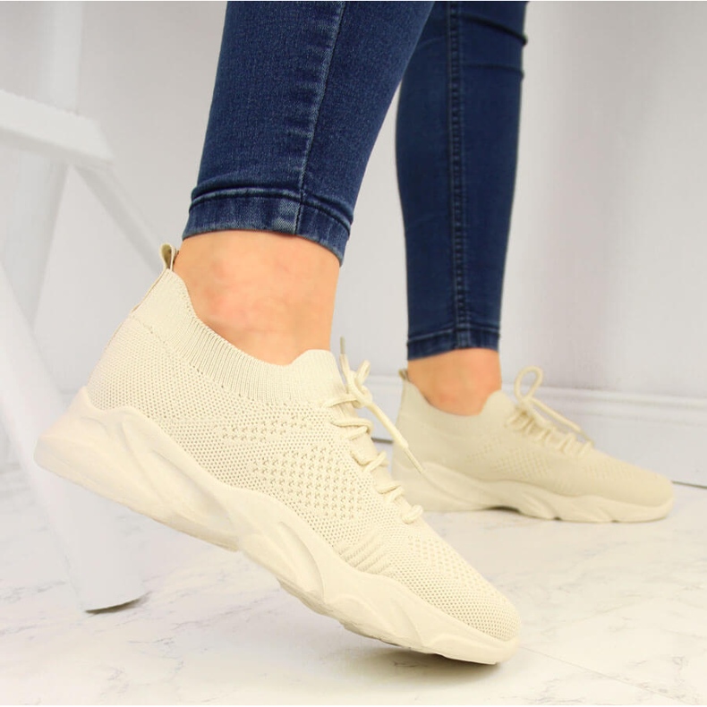 Ciorapi dama Filippo bej pantofi sport 2