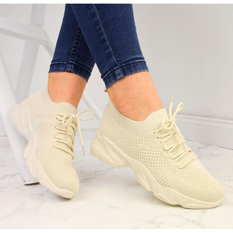 Ciorapi dama Filippo bej pantofi sport 1