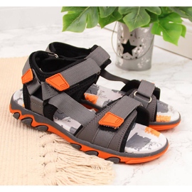 News Sandale sport pentru băieți cu velcro gri NOUTĂȚI 2