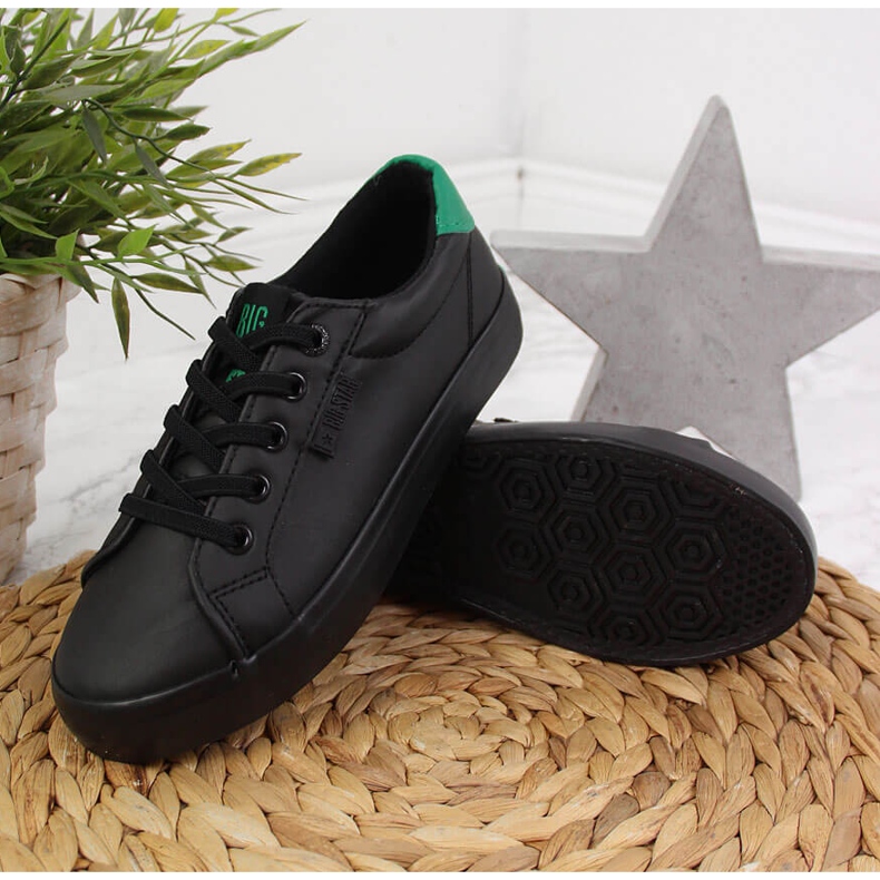 Tenisi copii low eco piele neagra Big Star DD374147 negru 2