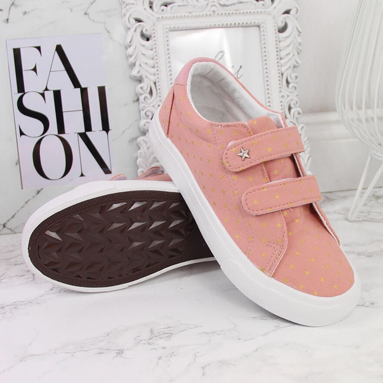 Adidasi pentru fete cu velcro roz vedete Atletico 2 Adidasi pentru fete cu velcro roz vedete Atletico 2