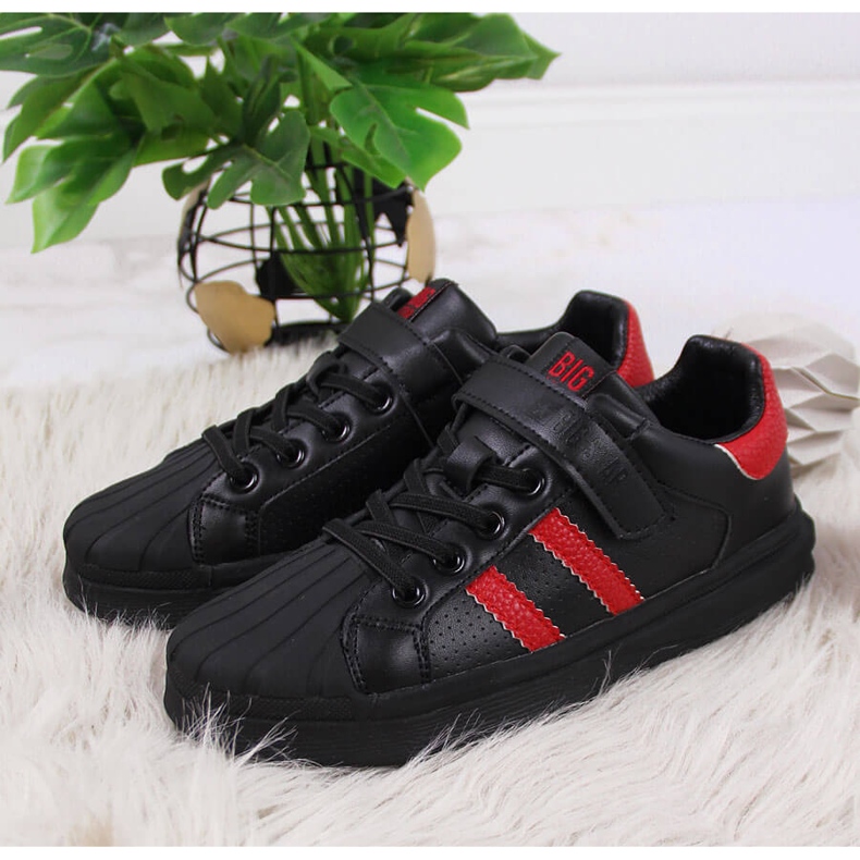 Pantofi sport pentru copii Black Big Star GG374022 cu velcro negru 2