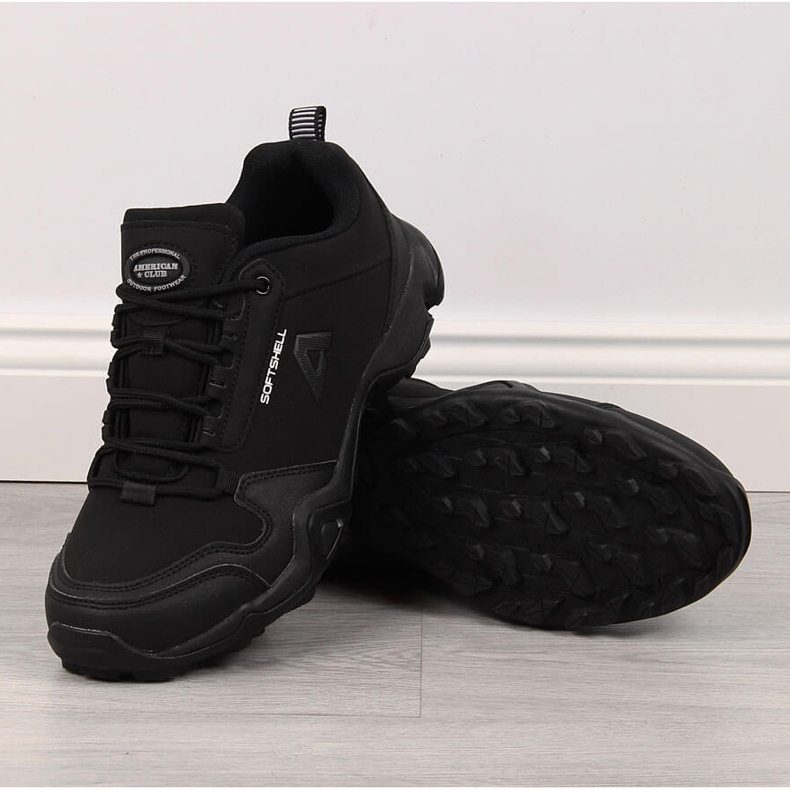Pantofi de trekking impermeabili Black American Club negru 2