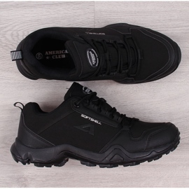Pantofi de trekking impermeabili Black American Club negru 1