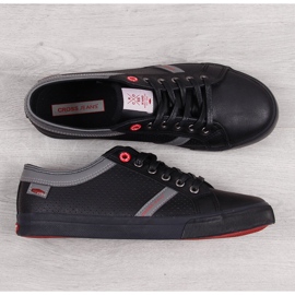 Tenisi negri din piele ecologică pentru bărbați Cross Jeans II1R4004C negru 1