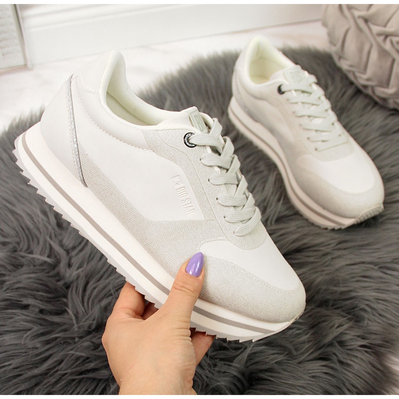 Pantofi sport dama pe platforma alba Big Star II274216 2