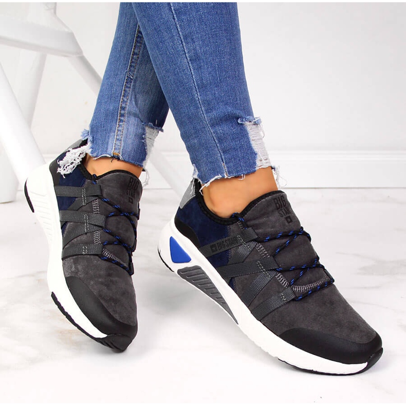 Pantofi sport din piele gri Big Star II274309 1