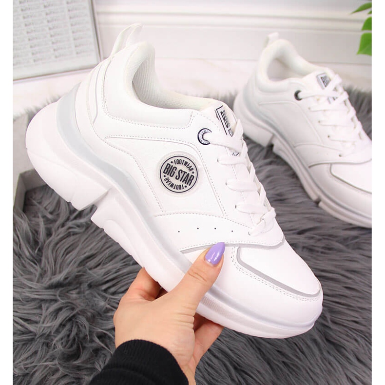Pantofi sport dama pe platforma alba Big Star II274314 2