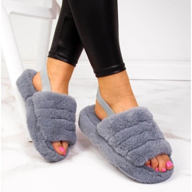 Papuci gri dama Seastar home gri 1