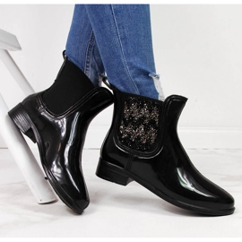 T.Sokolski Cizme Jodhpur galoșuri damă cu zirconiu cubic negru T. Sokolski 1