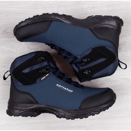 Pantofi de trekking impermeabili incalziti bleumarin American Club albastru 1