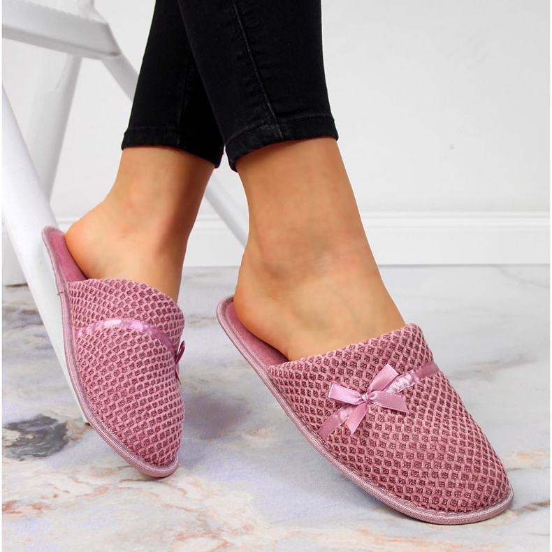 Pulover de casa dama papuci roz, roz NEWS 1