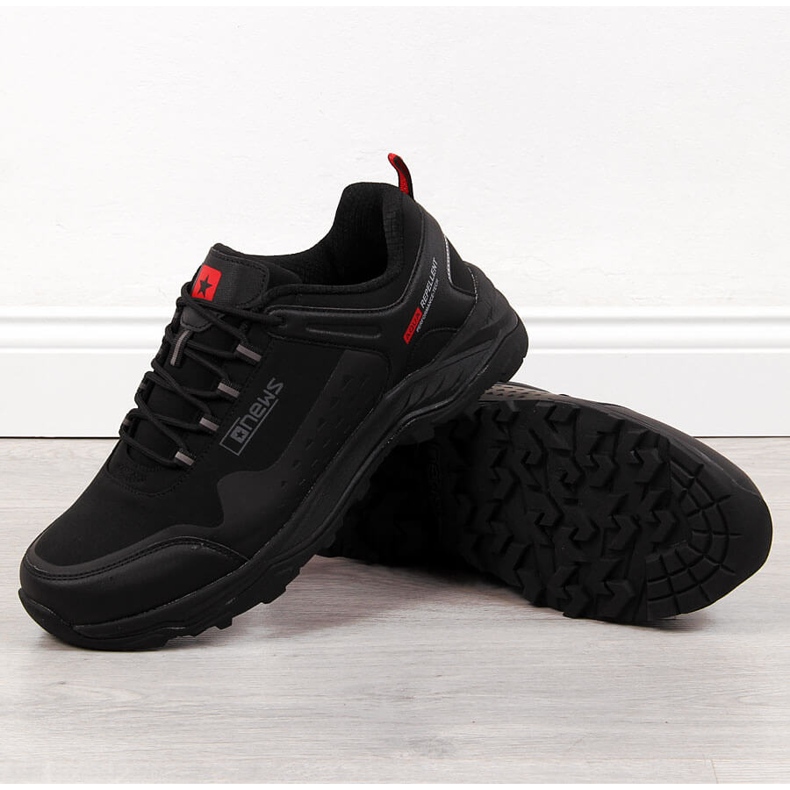 News Pantofi de drumeție pentru bărbați impermeabili negri NOUTĂȚI negru 1