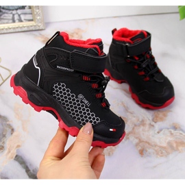 Cizme de zăpadă pentru copii American Club negre impermeabile negru 1