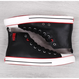 Tenisi înalți pentru bărbați cu piele ecologică neagră Big Star JJ174070 negru 2