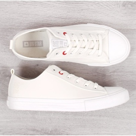 Adidasi bărbați albi din piele ecologică Big Star JJ174006 1