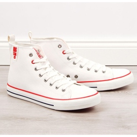 Tenisi înalți pentru bărbați, albi, din piele ecologică, Big Star JJ174071 1