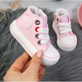 Adidași roz înalți pentru fete Big Star HH374191 1