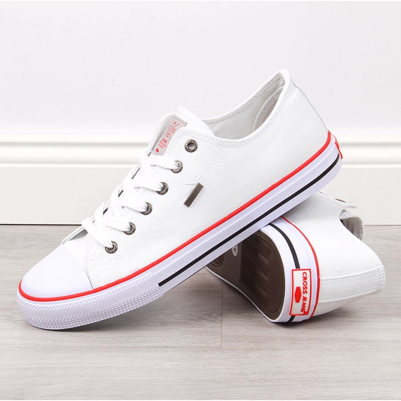 Tenisi albi pentru bărbați Cross Jeans JJ1R4001C 1