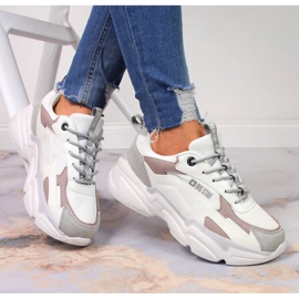 Pantofi sport dama pe platforma alba Big Star HH274255 multicolor 1