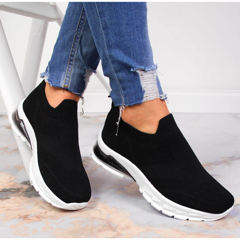 Pantofi sport dama slip on Potocki negru 1