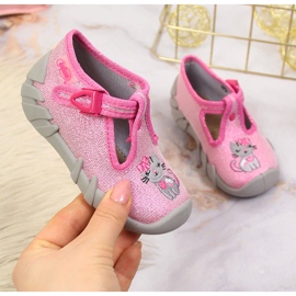 Papuci fetite pentru gradinita roz si gri Befado 1