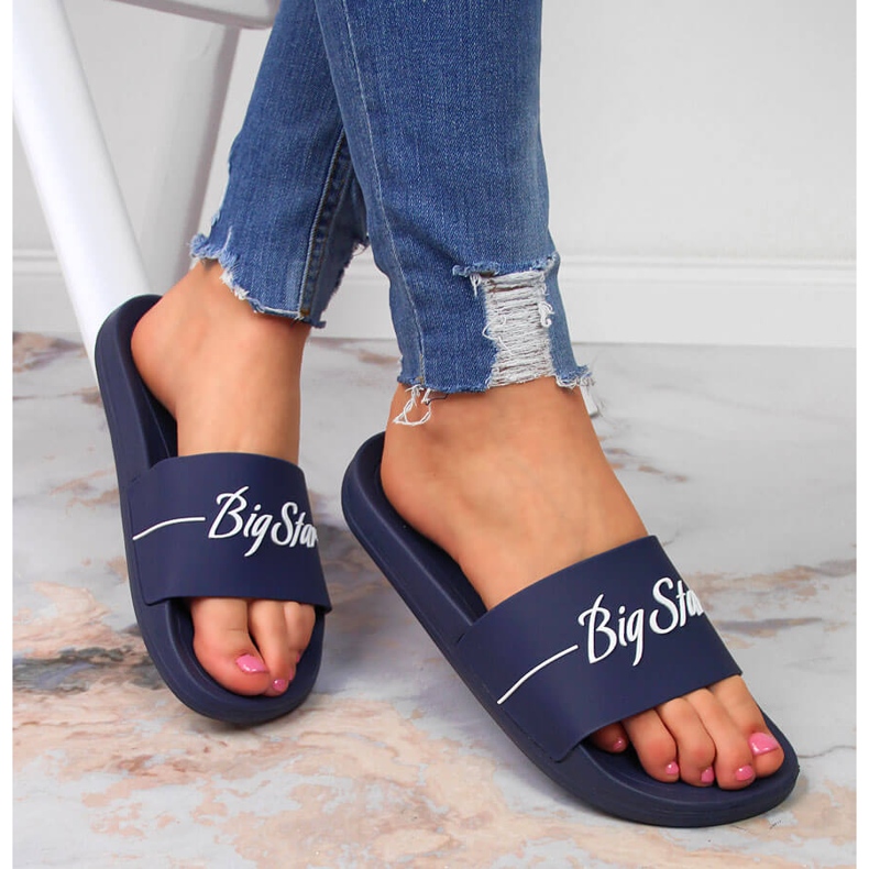 Papuci sport bleumarin Big Star JJ274A299 albastru marin 1