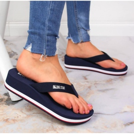 Flip-flops pe pană Big Star JJ274A331 albastru 5