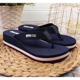 Flip-flops pe pană Big Star JJ274A331 albastru 2