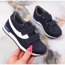 Pantofi băieți cu velcro bleumarin Kornecki 6122 albastru marin 1