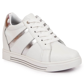 Pantofi de piele pe o pană albă Filippo 1