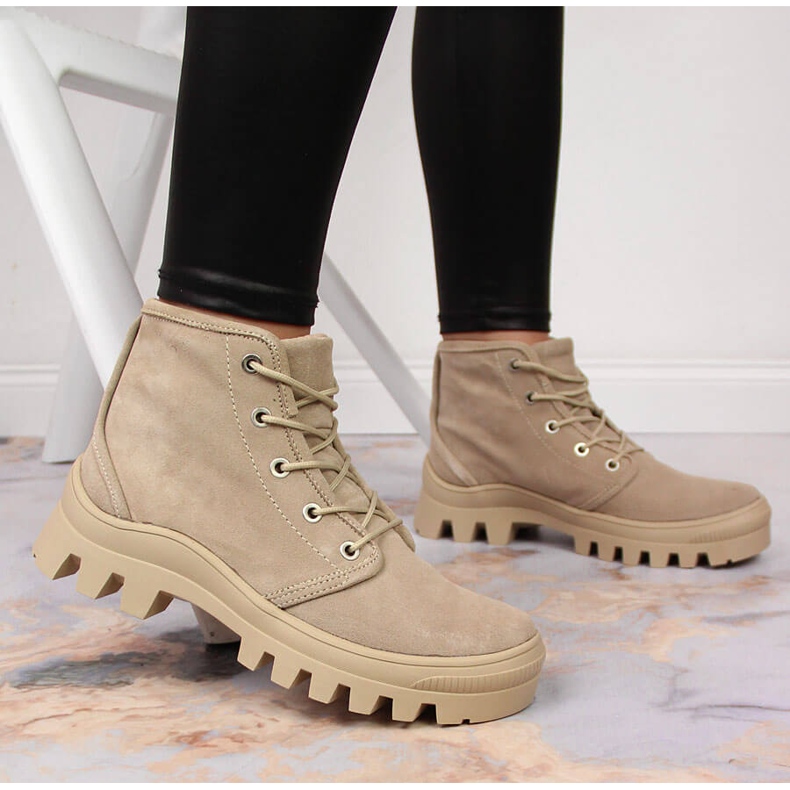 Tenisi Filippo de dama bej din piele 2