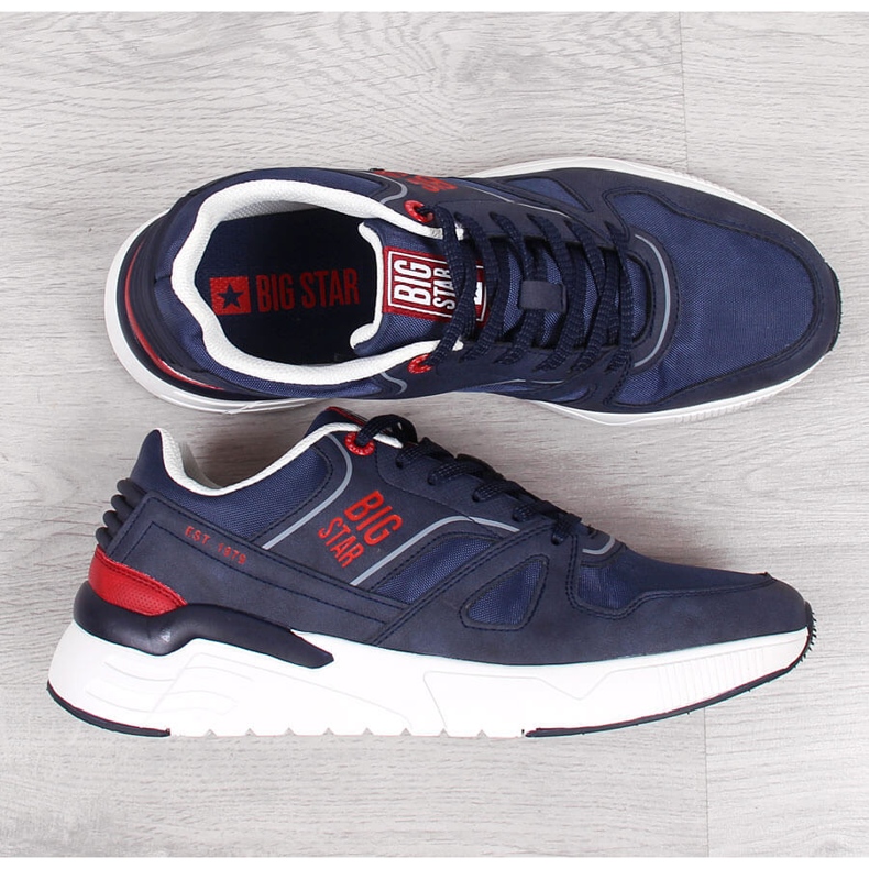 Pantofi sport casual pentru bărbați, bleumarin, Big Star JJ174277 albastru marin 1