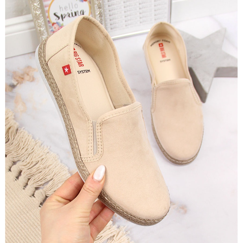Espadrile de damă slip on bej Big Star JJ276001 1