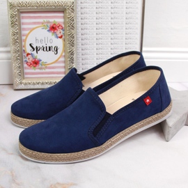 Espadrile slip on dama bleumarin Big Star JJ276003 albastru marin 2