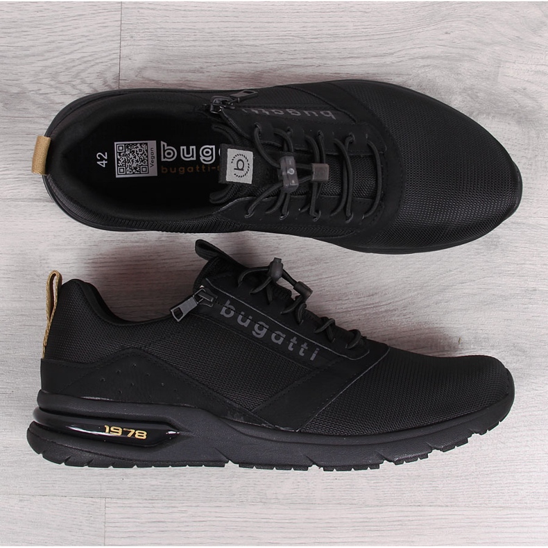 Pantofi casual barbati Bugatti negri 1