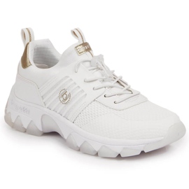 Adidași de damă pe platforma Bugatti albă 2
