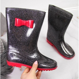 Galoșuri pentru fete din brocart negru American Club 1 Galoșuri pentru fete din brocart negru American Club 1