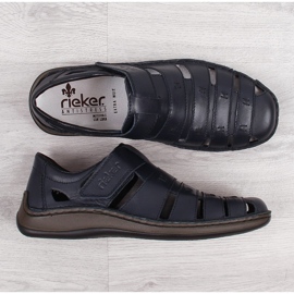 Pantofi de vara cu velcro pentru barbati Rieker 05279-14 negru 1