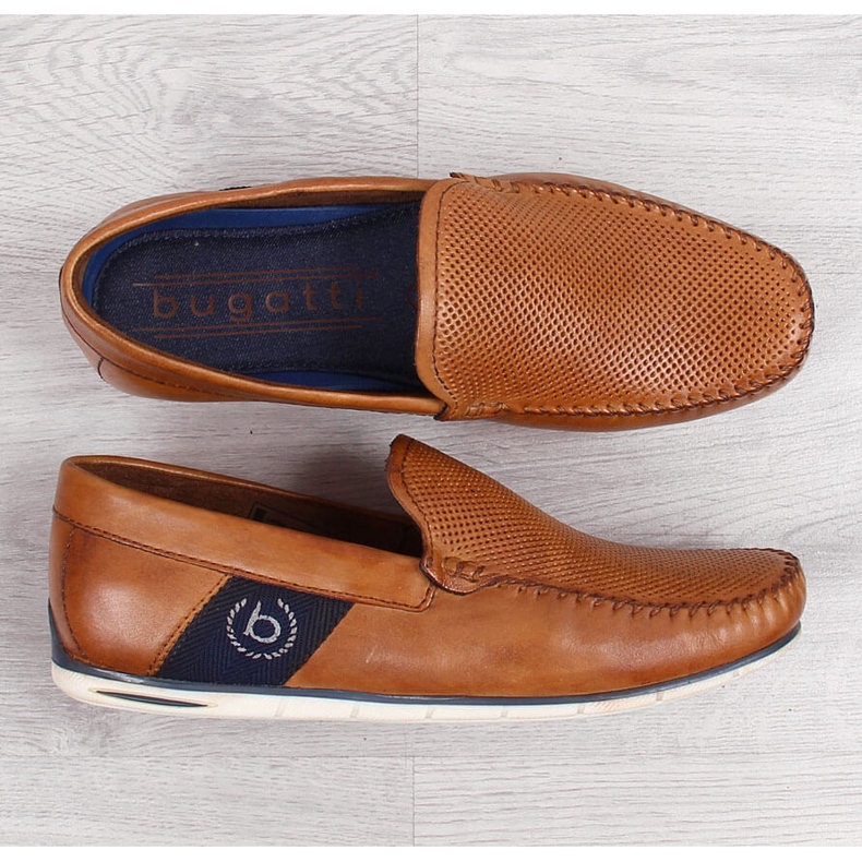 Mocasini din piele maro pentru barbati Bugatti JJ153094 1 Mocasini din piele maro pentru barbati Bugatti JJ153094 1