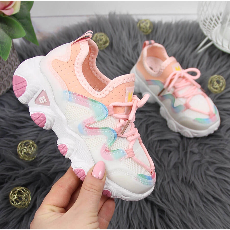 Pantofi sport fete Vinceza albi multicolor 1 Pantofi sport fete Vinceza albi multicolor 1