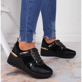 S.Barski Pantofi de damă din piele cu pană neagră S. Barski 2