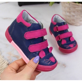 Pantofi pentru fete cu velcro bleumarin Kornecki 6776 albastru marin 1
