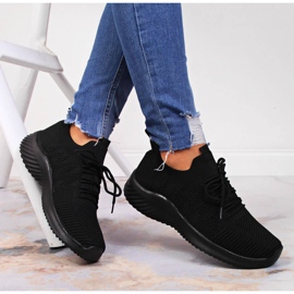 Pantofi sport Filippo negru din plasă 1