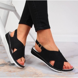 Sandale de dama comode, Vinceza negre negru 3