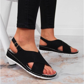 Sandale de dama comode, Vinceza negre negru 5